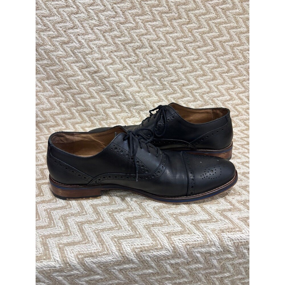 Johnston & Murphy Men’s Conard 2.0 Cap Toe Black Full Grain Leather - Picture 4 of 12